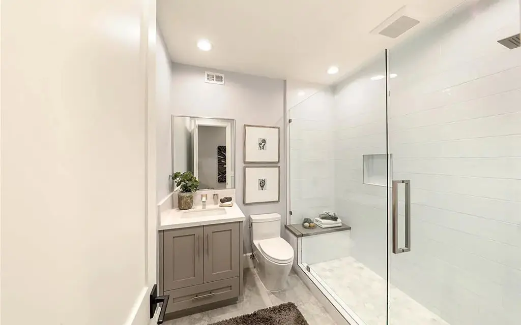 Clean contemporary bathroom remodel
