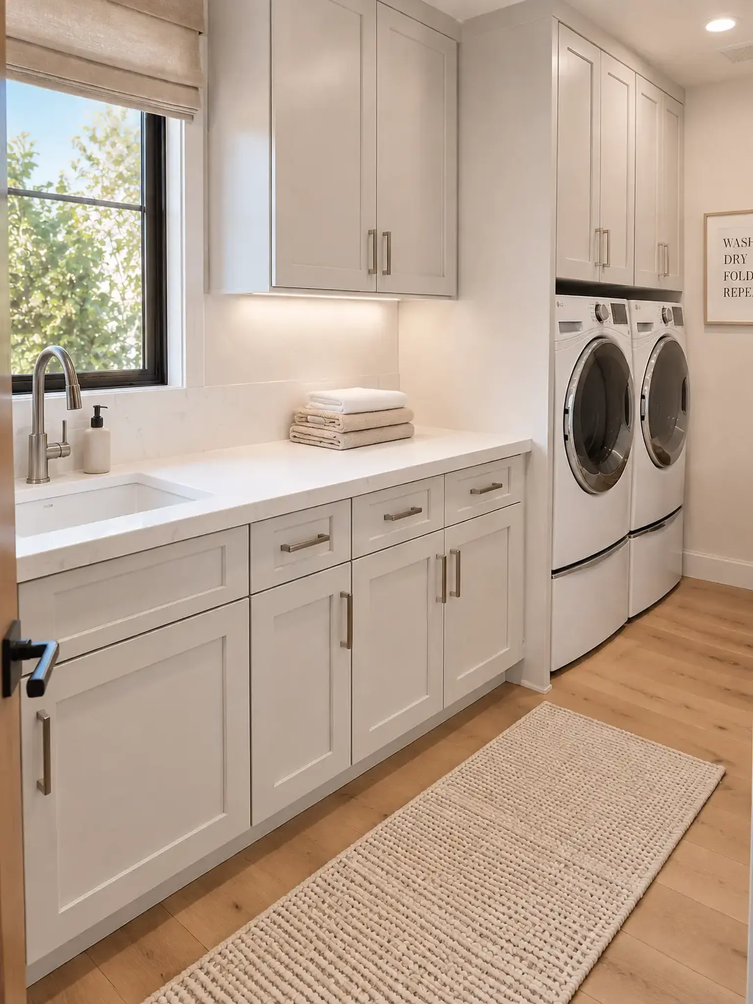 Custom laundry room cabinetry