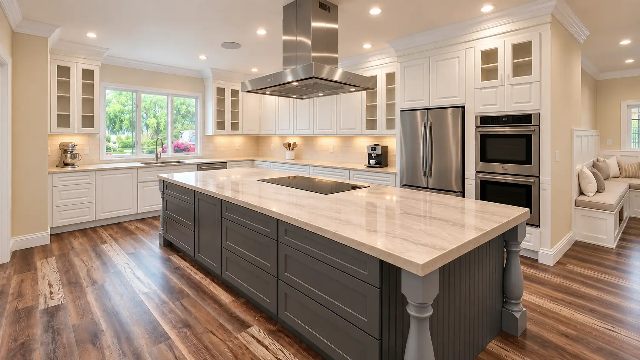 Kitchen with a statement island
